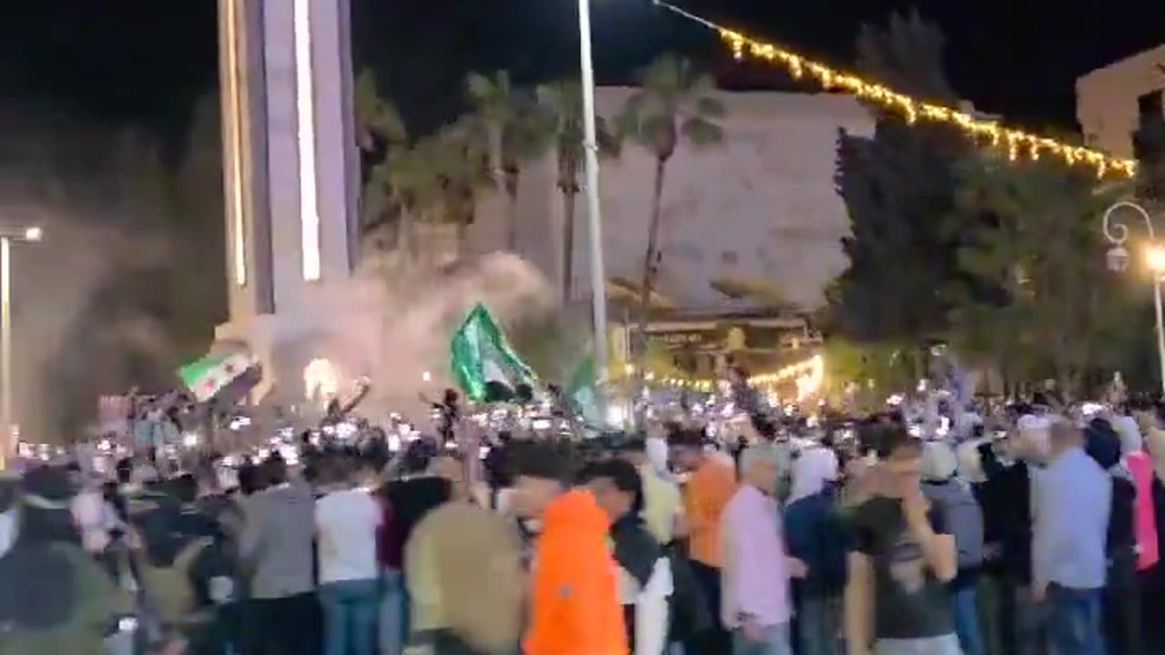 Syrians praising and celebrating President Trump for lifting sanctions.