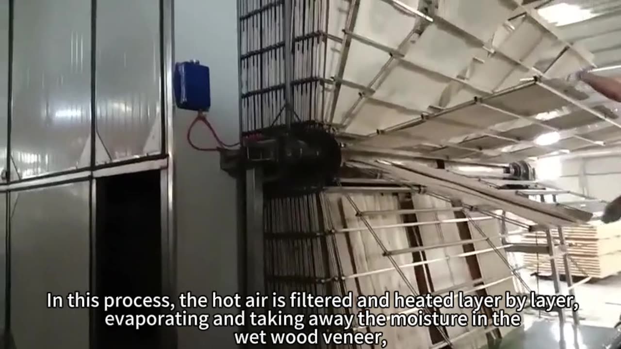 a wood veneer dryer