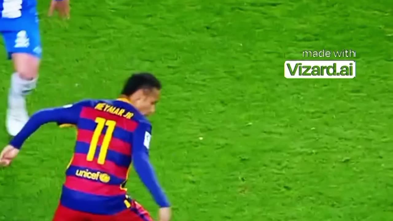 Messi with neymar