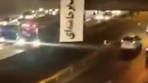 Large “Death to Khamenei” banner on one of Tehran's main highways