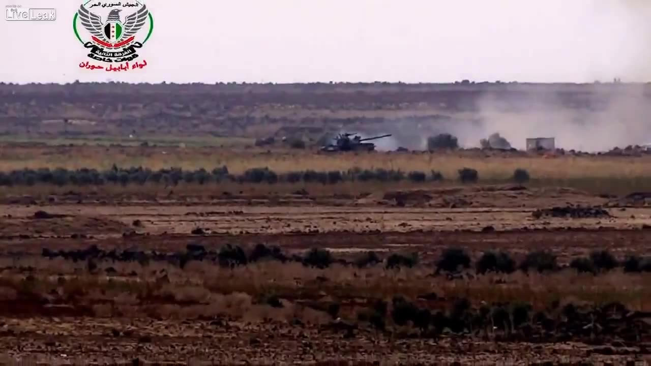 Syrian War in Daraa, HJ-8 ATGM vs T-55 (FSA) 2013.12.02