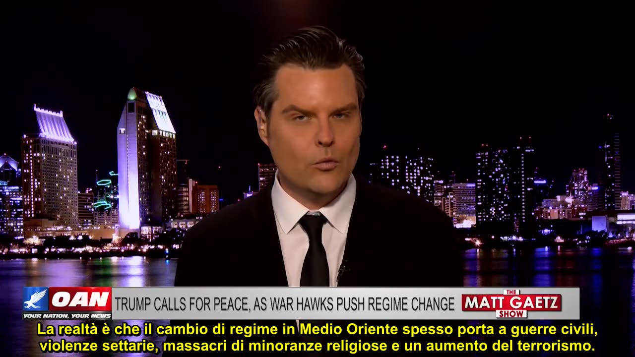 Matt Gaetz sull'intervento diretto degli Stati Uniti in Iran