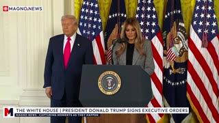 🇺🇸 President Donald Trump and First Lady Melania Participate in Executive Order Signing Ceremony [LIVE]