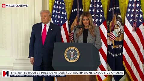 🇺🇸 President Donald Trump and First Lady Melania Participate in Executive Order Signing Ceremony [LIVE]