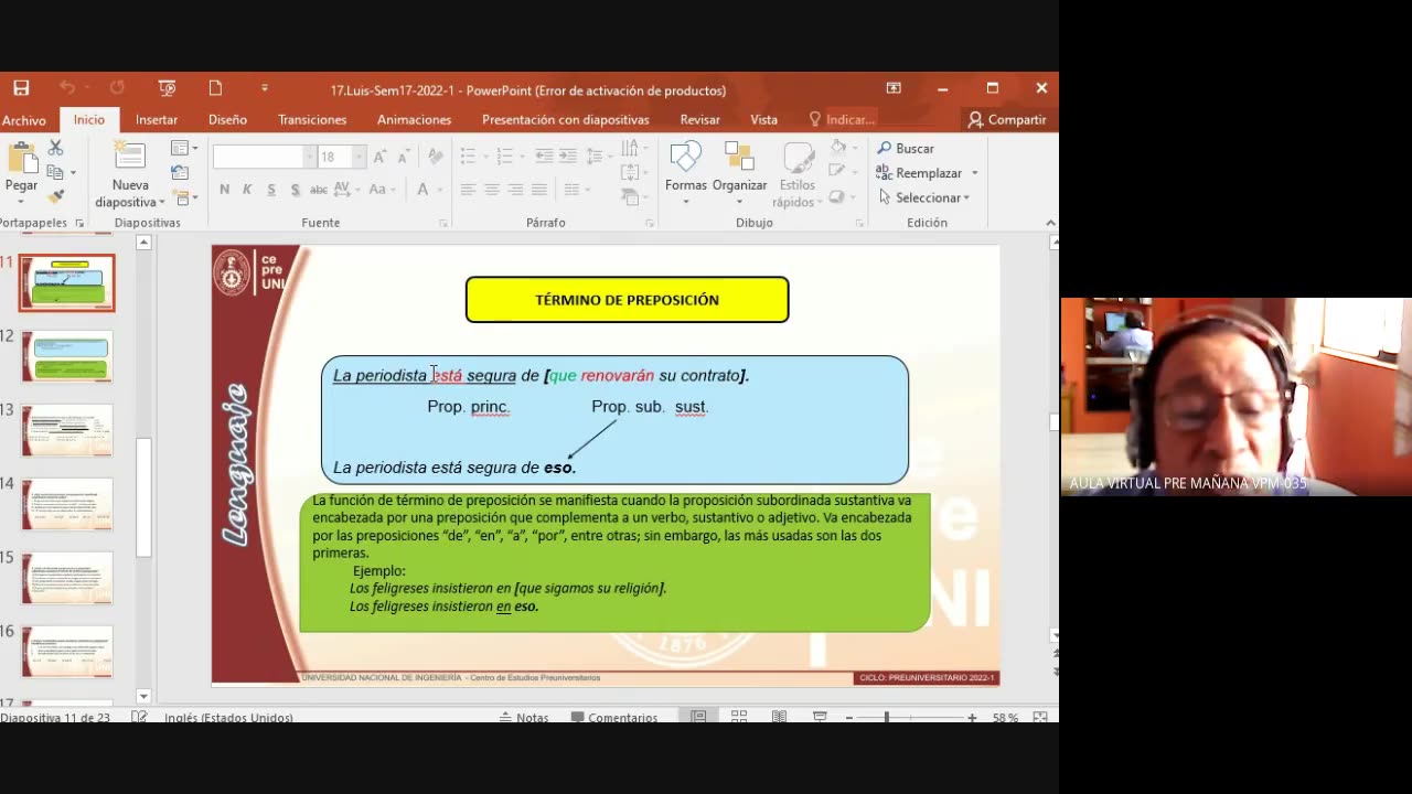 CEPRE UNI 2022 - 1 | Semana 17 | Lenguaje