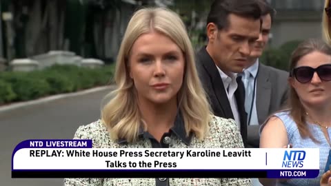 White House Press Secretary Karoline Leavitt Talks to the Press