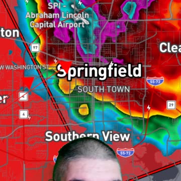🚨 Tornado Warning – Springfield IL Slammed by Dangerous Storm #tornado #springfield #illinois