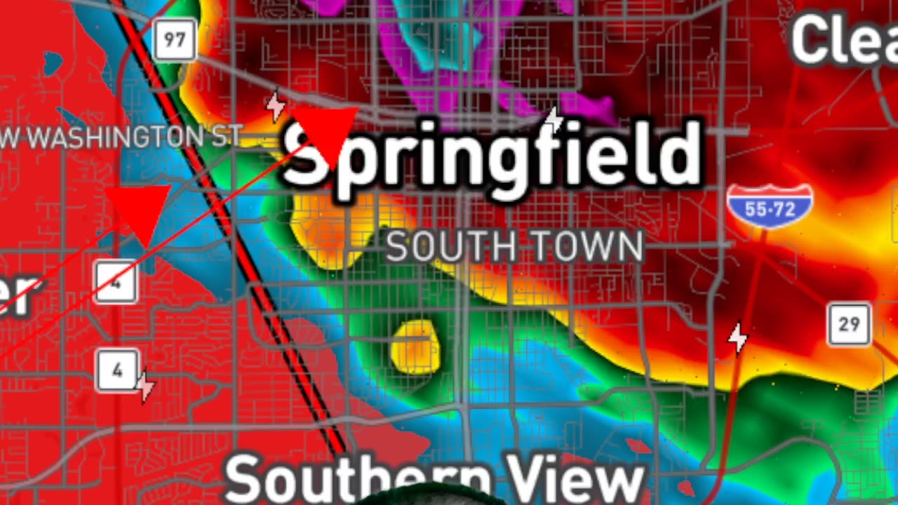🚨 Tornado Warning – Springfield IL Slammed by Dangerous Storm #tornado #springfield #illinois