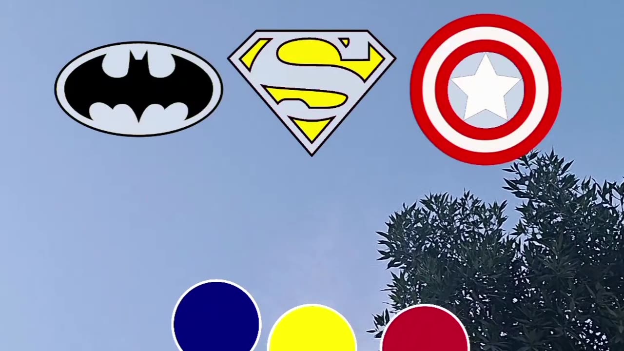 Color Hero Logo #colorgame #color #herogame #batman #superman #captainamerica