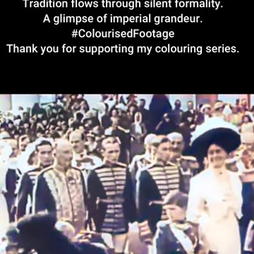 1910 Imperial Ceremony Royal Procession in the Russian Empire #ColourisedHistory