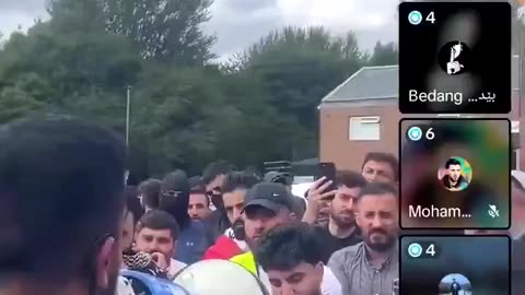 This is the moment during the Southport riots, when a South Asian police officer
