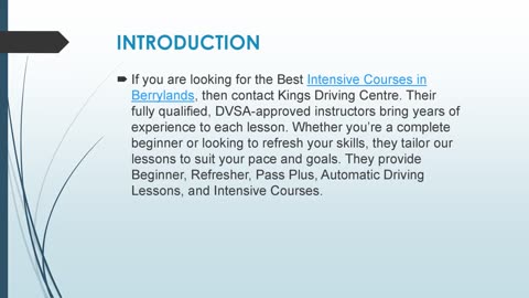 Best Intensive Courses in Berrylands