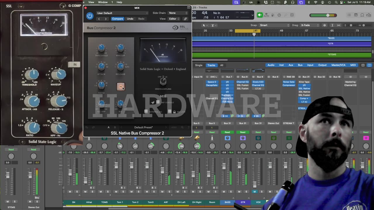 SSL G COMP HARDWARE VS BUS COMPRESSOR PLUGIN V2
