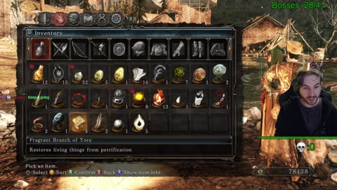 All Boss NO DEATH RUN, Broadsword Only (Dark Souls 2)