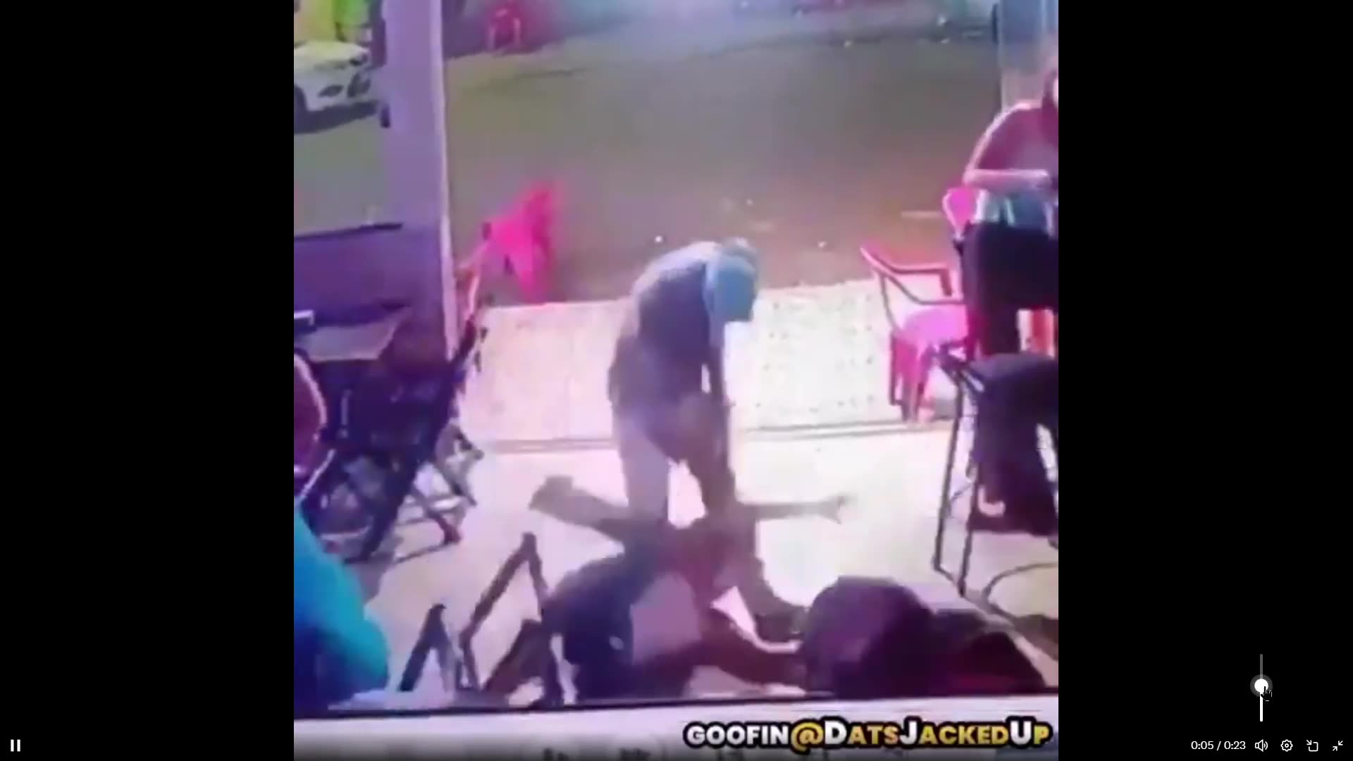 Abusive boyfriend gets it. It only takes one person to step up, others will help