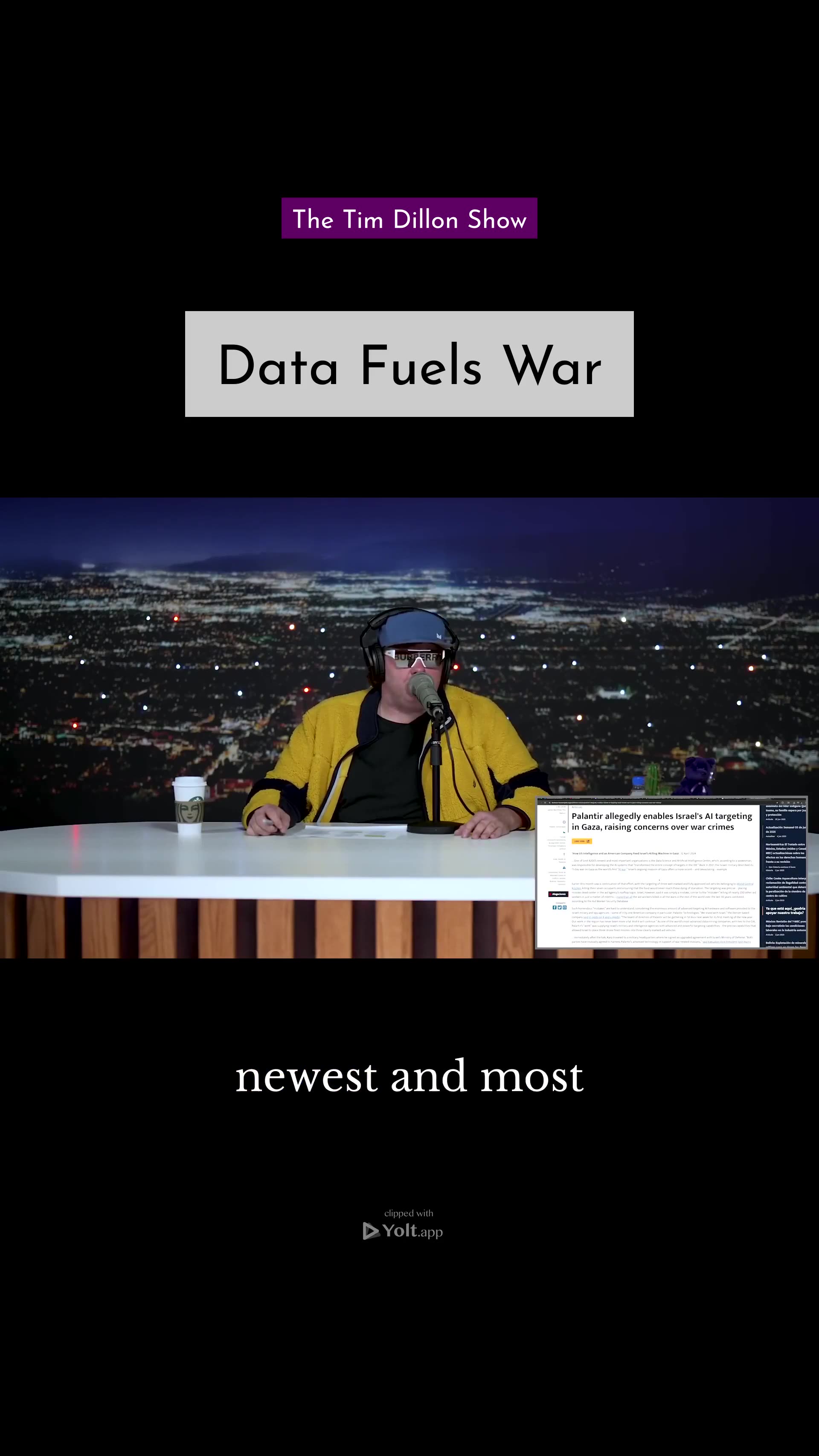 Palantir: AI Kill Lists? - The Tim Dillon Show #gaza #ai #aitargeting #palantir #israel