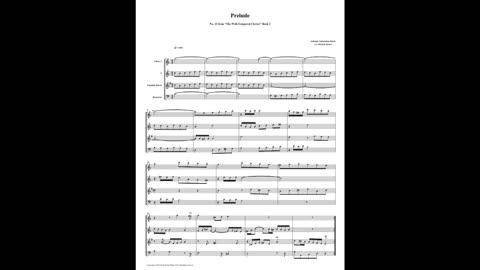 J.S. Bach - Well-Tempered Clavier: Part 2 - Prelude 15 (Double Reed Quartet)