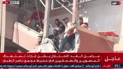 NEW - At least 15 dead, including multiple journalists, in Israeli double-tap strike on Nasser Hospital.