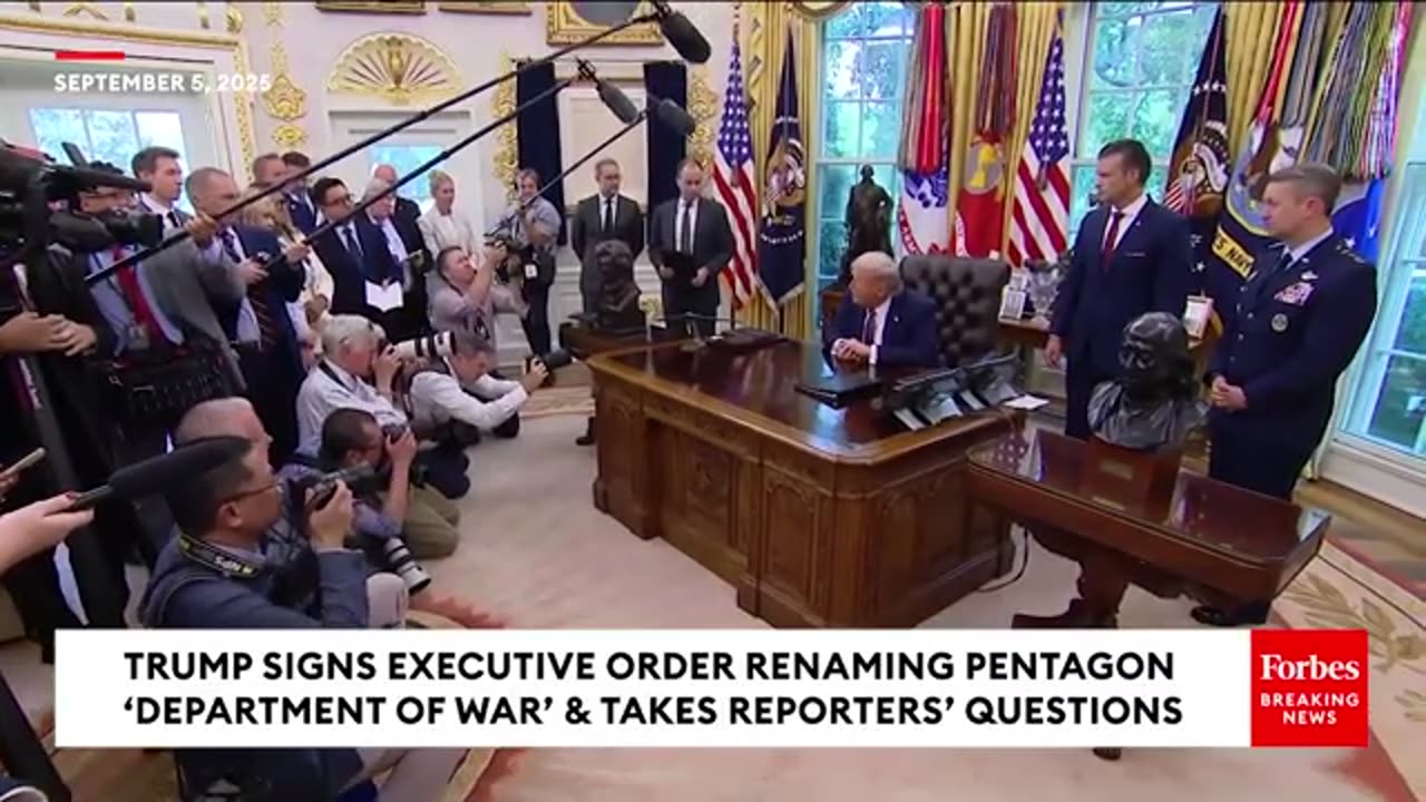 'We Know Exactly Who We're Looking For': Trump Touts Deportation Actions To Reporters In Oval Office