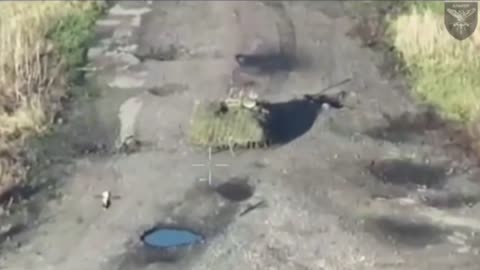 🔥 Destruction of Russian ground drone in the Sumy direction!