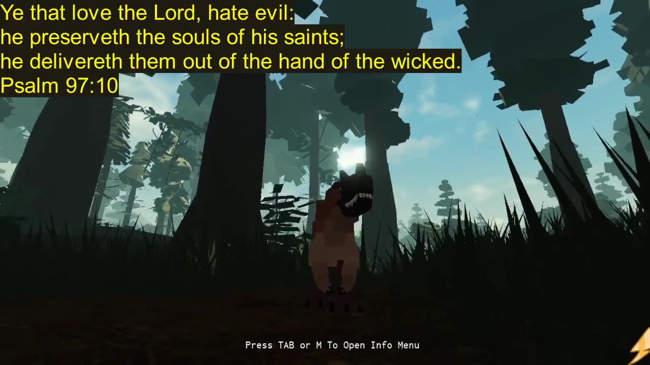 Dinosaur Bible Verse of Awesomeness Psalm 97:10 KJV