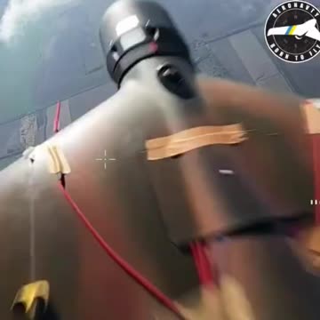 Ukrainian Interceptor Drone Attacks Russian Drone Like a Bird of Prey