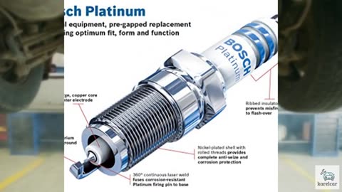 BOSCH 6702 OE Fine Wire Platinum Spark Plug - Pack of 4