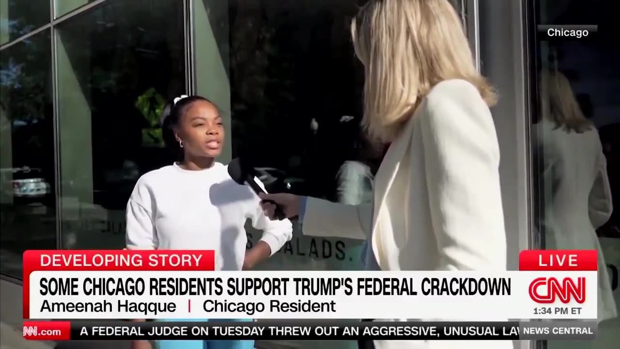 CNN interviews Chicago resident who wants Trump to lower crime in Windy City