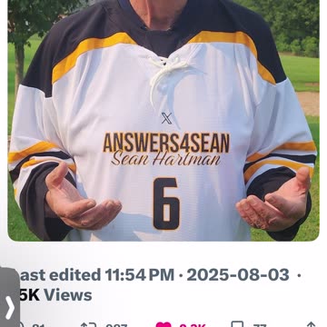 I stand in this photo in memory of Sean Hartman on August 3, 2025. @CShoemakerMD