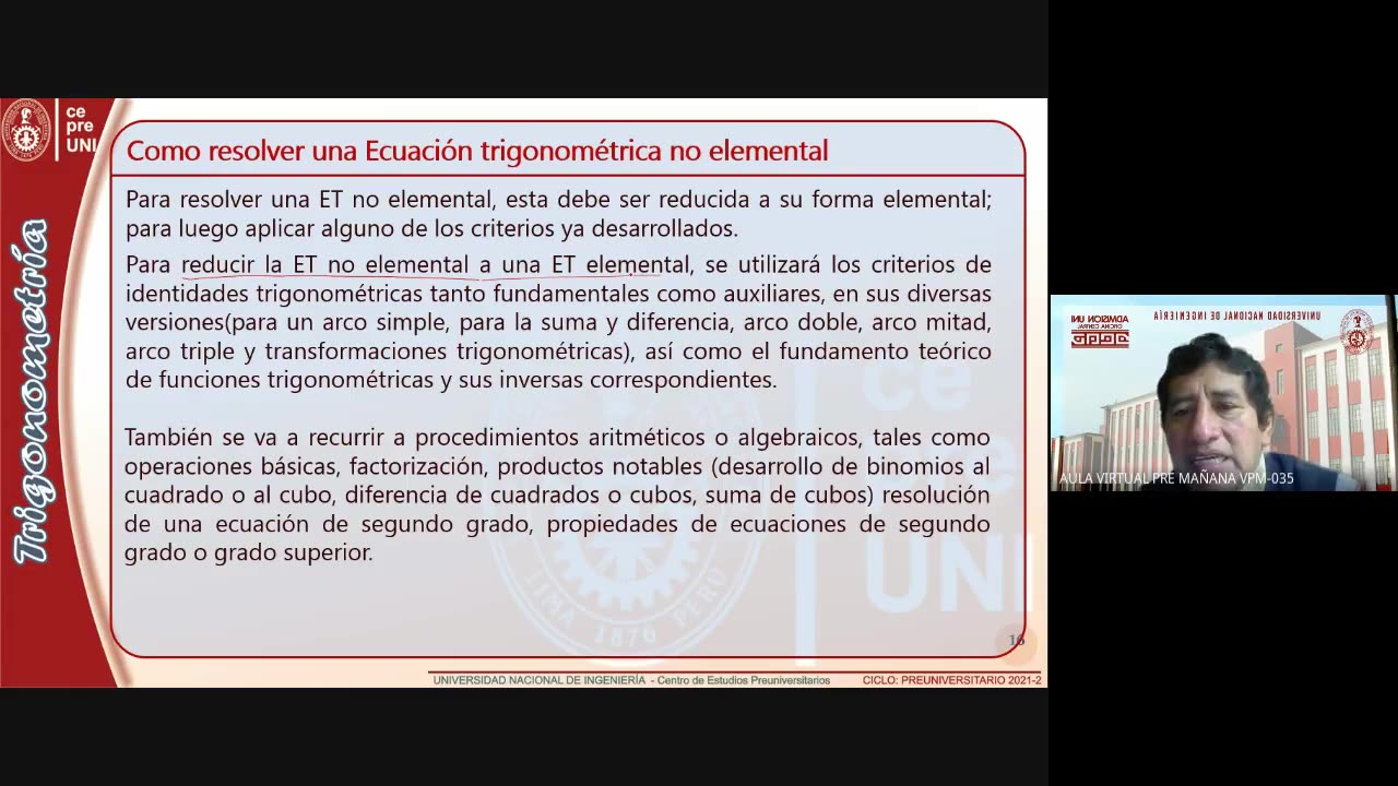 CEPRE UNI 2022 - 1 | Semana 13 | Trigonometría S1