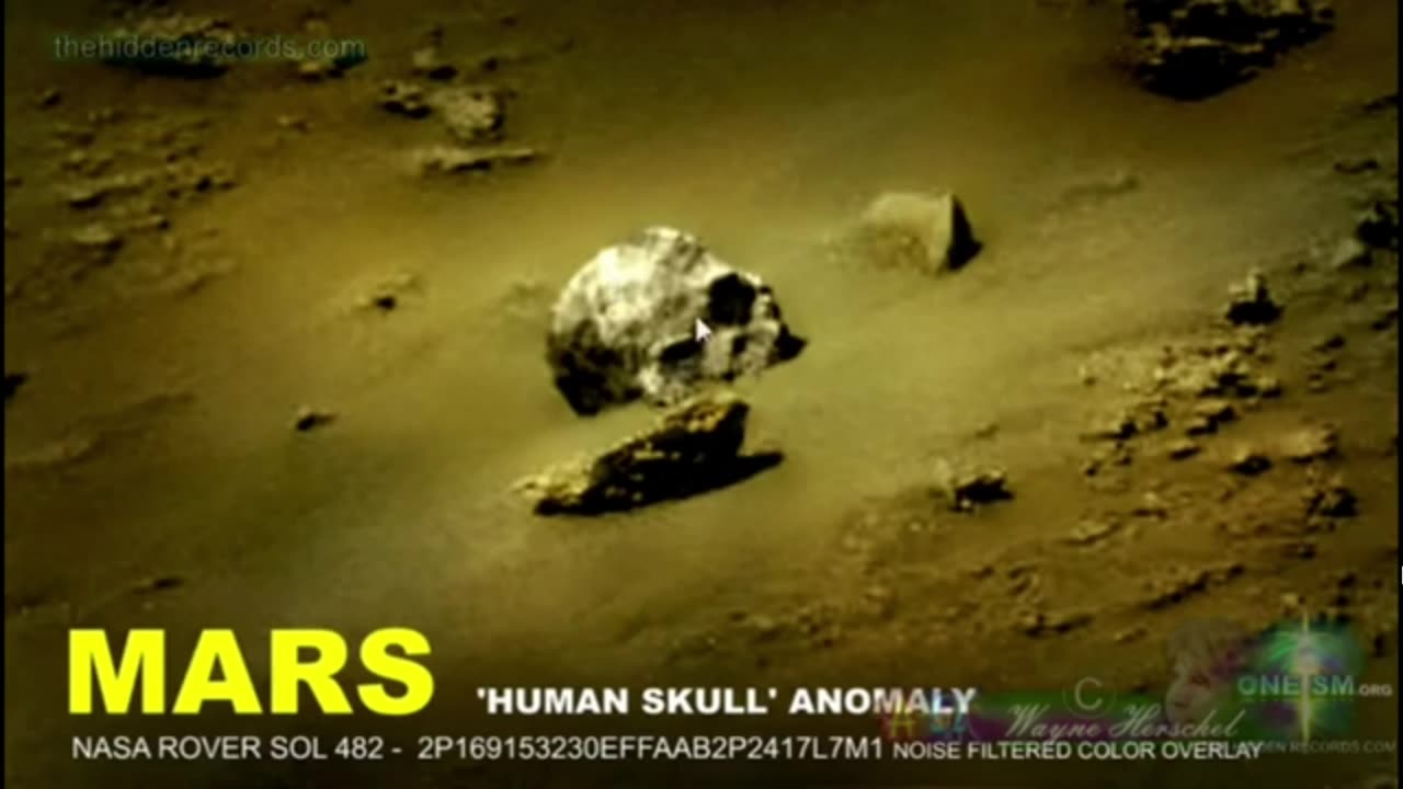 HUMAN SKULL ON MARS NASA ROVER WAYNE HERSCHEL