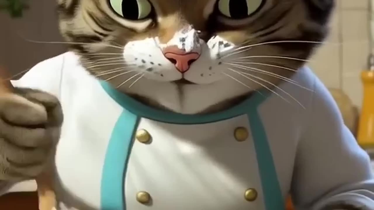 Gourmet Cat in Action!