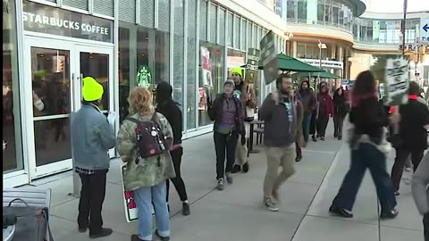 Starbucks union workers strike on Red Cup Day