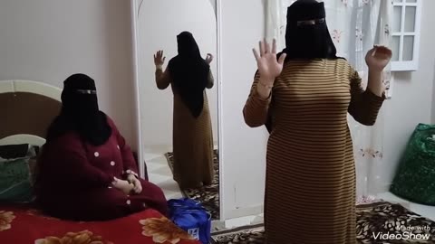 Good afternoon friends my hijab vlog with sister at home