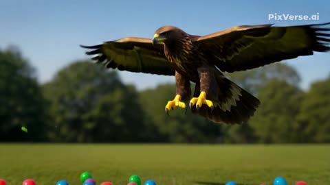 A live eagle made of balloons - you've never seen anything like it!