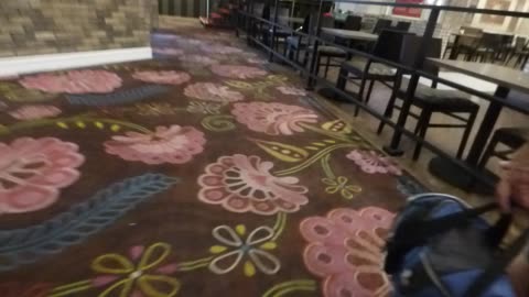 Walking around the casino