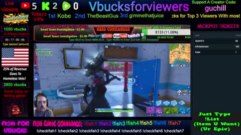 Play Word Game For VBucks! 🎉3,500+ Vbucks Giveaway Daily! / Will Make Our Own Fishing Game! :)