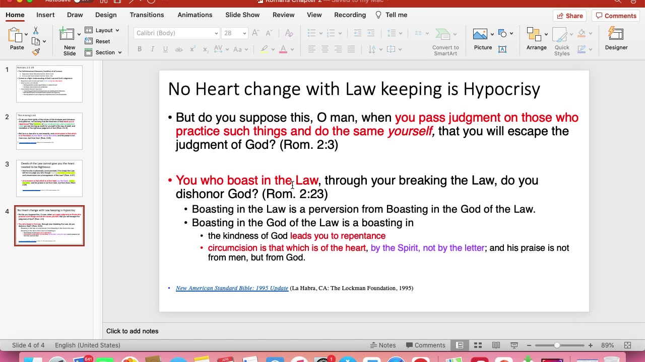 Romans Chapter 2- Hypocrisy is Unavoidable