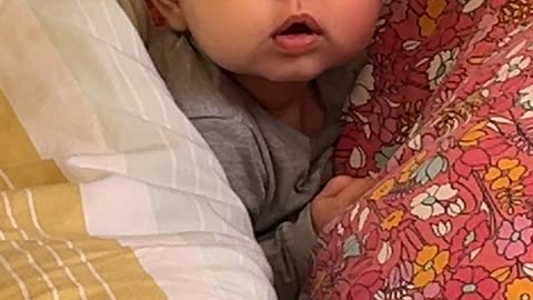 Baby Struggles to Wake Up