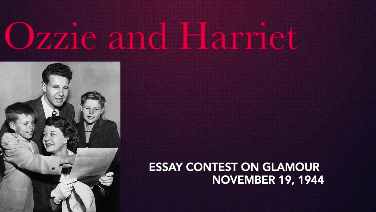 44-11-19 Ozzie & Harriet (007) Enters Essay Contest on Glamour