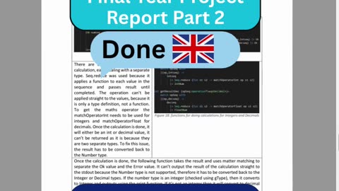 Student Work (Project Report)| CMP5361 part 2 Final Year Project CLI Calculator program|Birmingham