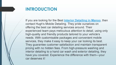 Best Interior Detailing in Manoo