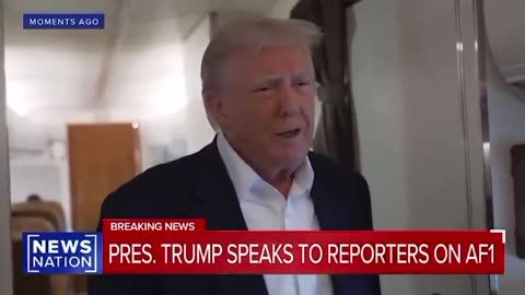 Trump responds to reporters about Mike Waltz move