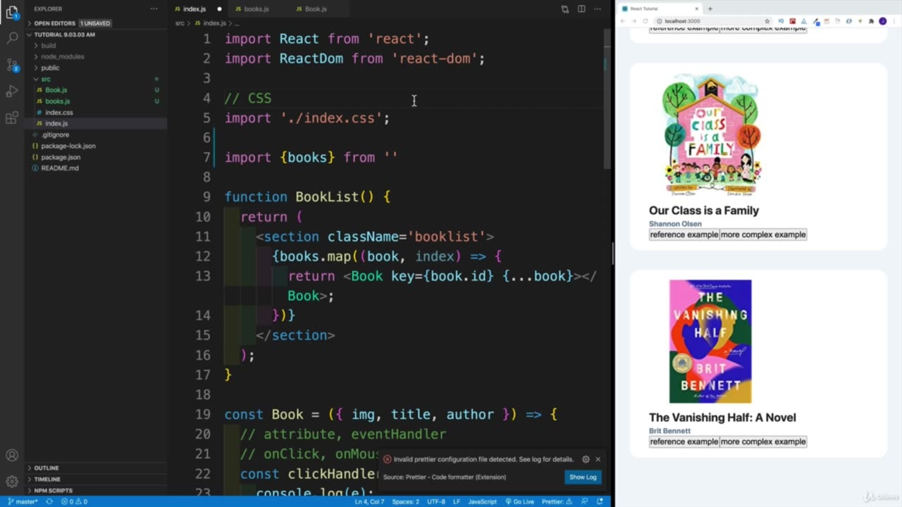 3. React Basics Tutorial – React Tutorial and Projects Course