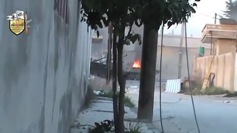 Syrian War 2x BMP destroyed in Adra, Damascus 2013.02.27