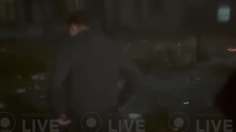 Russian Drone Smashes into the Entrance of an Emergency Shelter in Kyiv