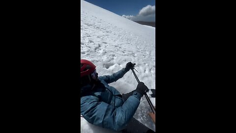 Self rescue on slope ⛰️ #mountaineering #climbing #snowrescue