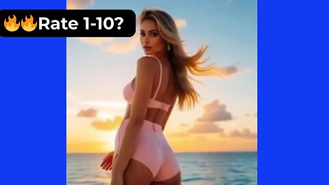 🔥 Rate Her Body in This Pale Pink Bikini Top & Biking Shorts 1-10? 😍 Supermodel 4K