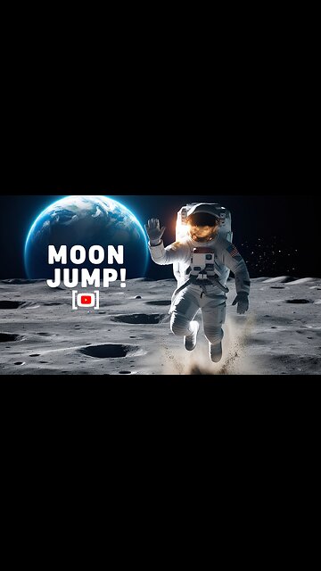 Astronaut Jumps on the Moon in Low Gravity 🌕👨‍🚀 #Shorts #Space