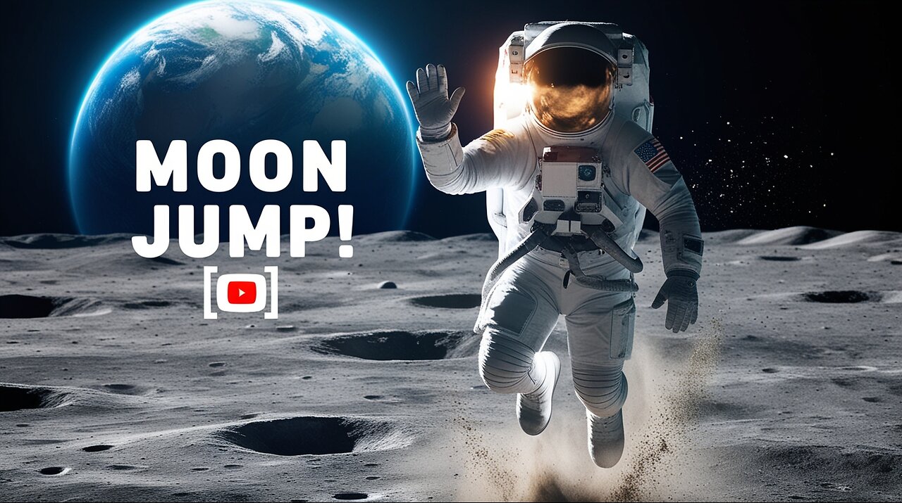 Astronaut Jumps on the Moon in Low Gravity 🌕👨‍🚀 #Shorts #Space
